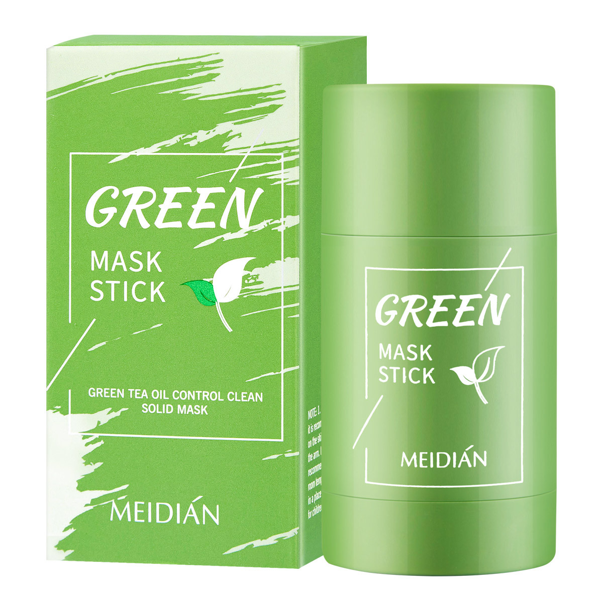 Charm point cross-border mud mask, green tea solid mask, deep cleansing, cement mask, shrink pores, apply. 