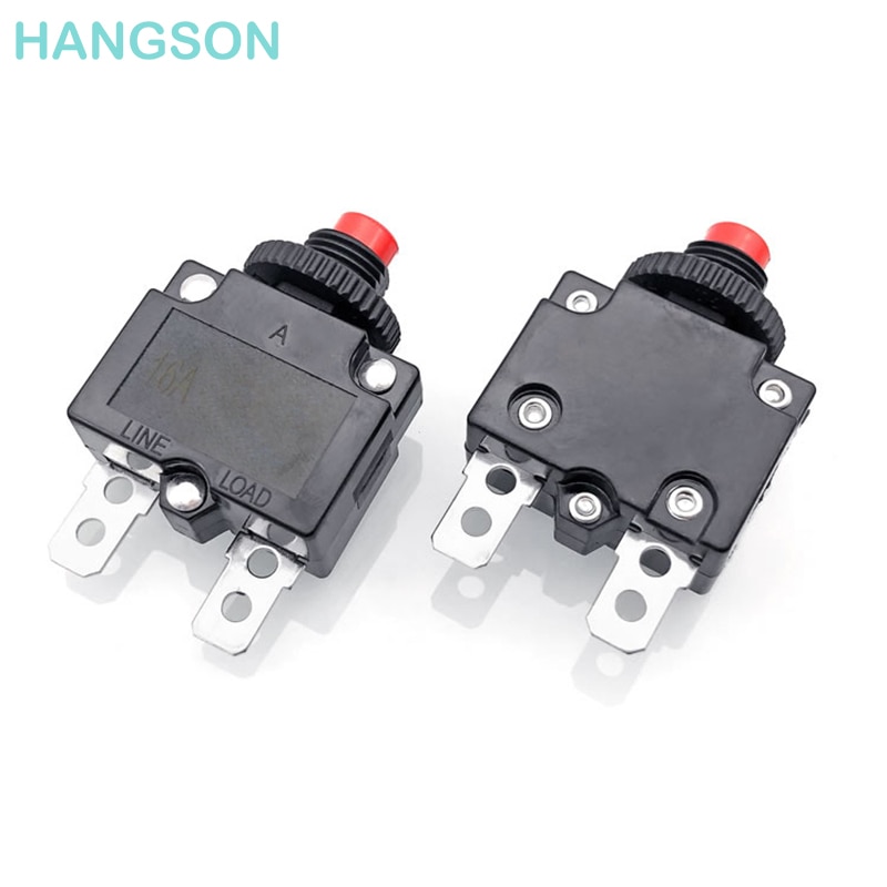 Current Overload Protector Switch Push 3A 4A 5A 6A 7A 7.5A 8A 10A 15A 18A 20A 25A 30A Thermal Circuit Breaker Waterproof Cover. 
