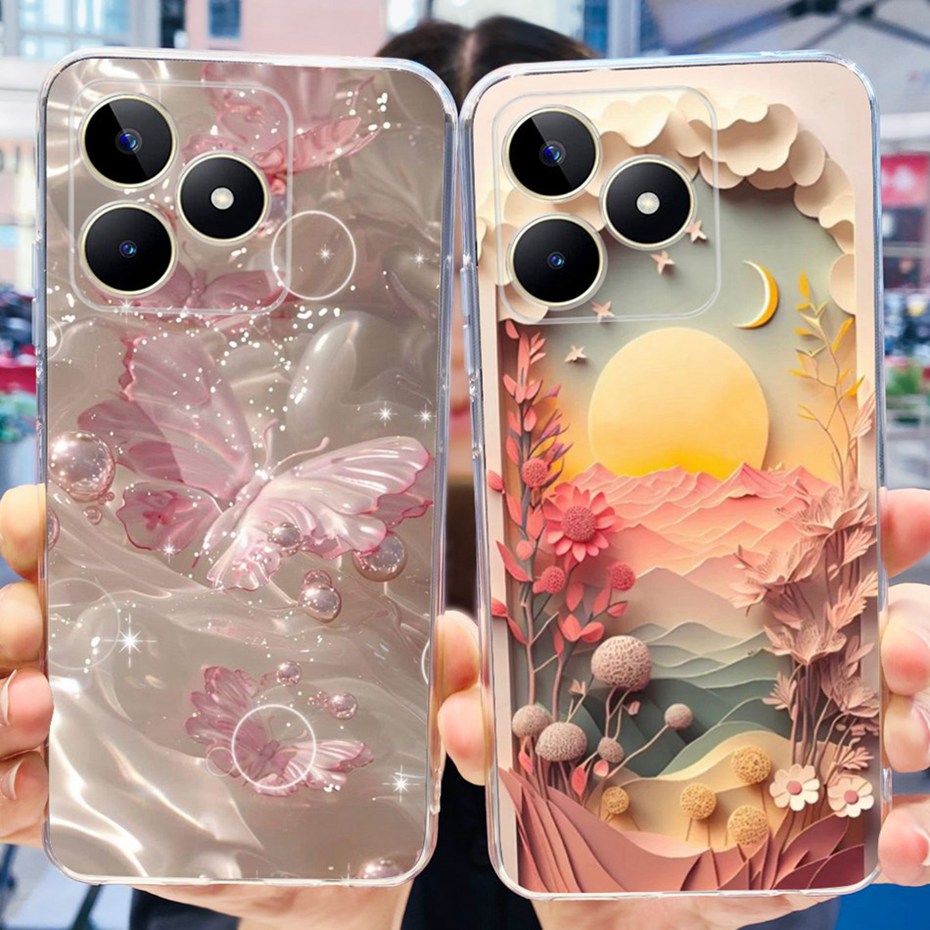 Lovely Printing Case For Realme Note 50 RMX3834 Soft Silicone TPU Back Cover For Realme Note50 Phone Cases. 
