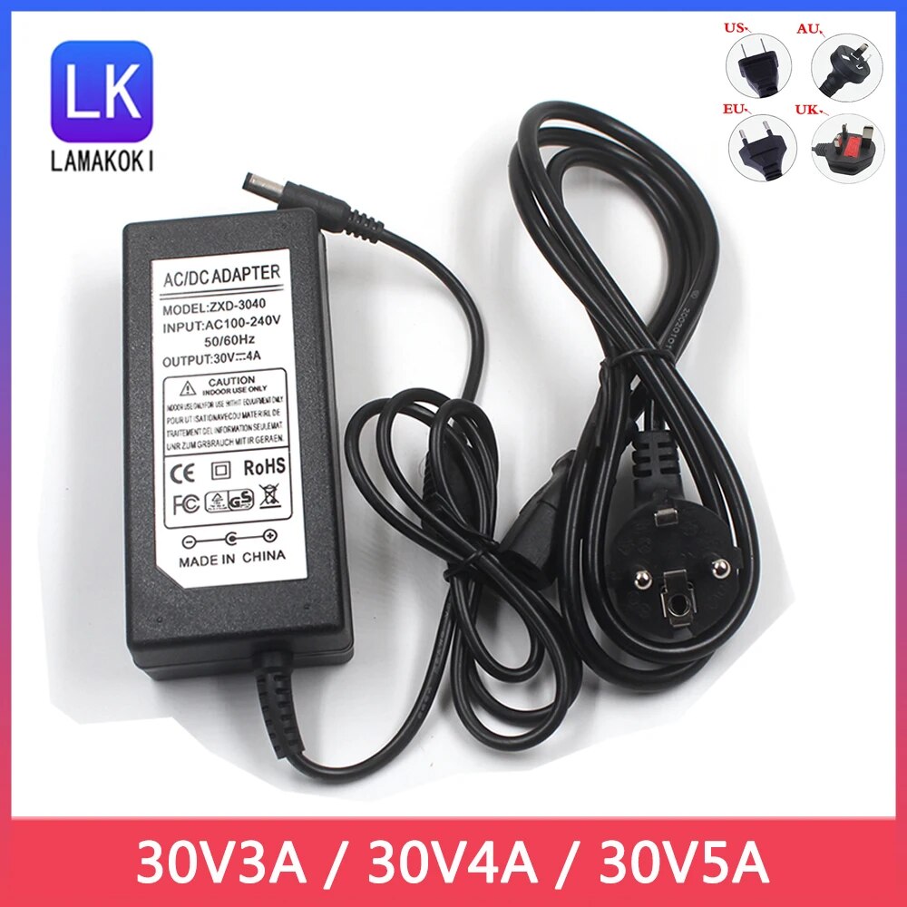 30V 3A 30V 4A 30V 5A universal 30 Volt ac dc Power Adapter Adaptor AC 100V-240V to 30 Volts 30 V Power Supply ac/dc adaptador