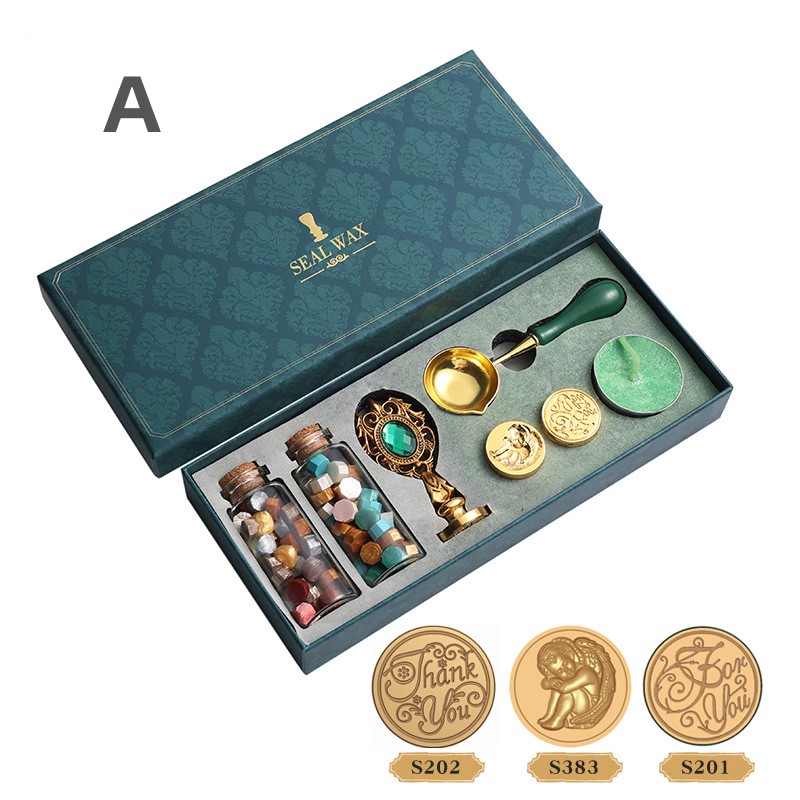 RHS Online Fire Paint Seal Wax Set DIY Handmade Seal Envelope Sealing Wax Stamp Ancient Seal Post Decorative. 