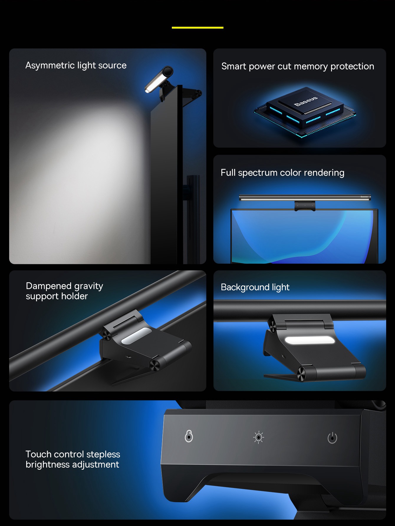 Baseus iwok2 Series USB Asymmetric Light Source Screen Hanging Light Youth. 