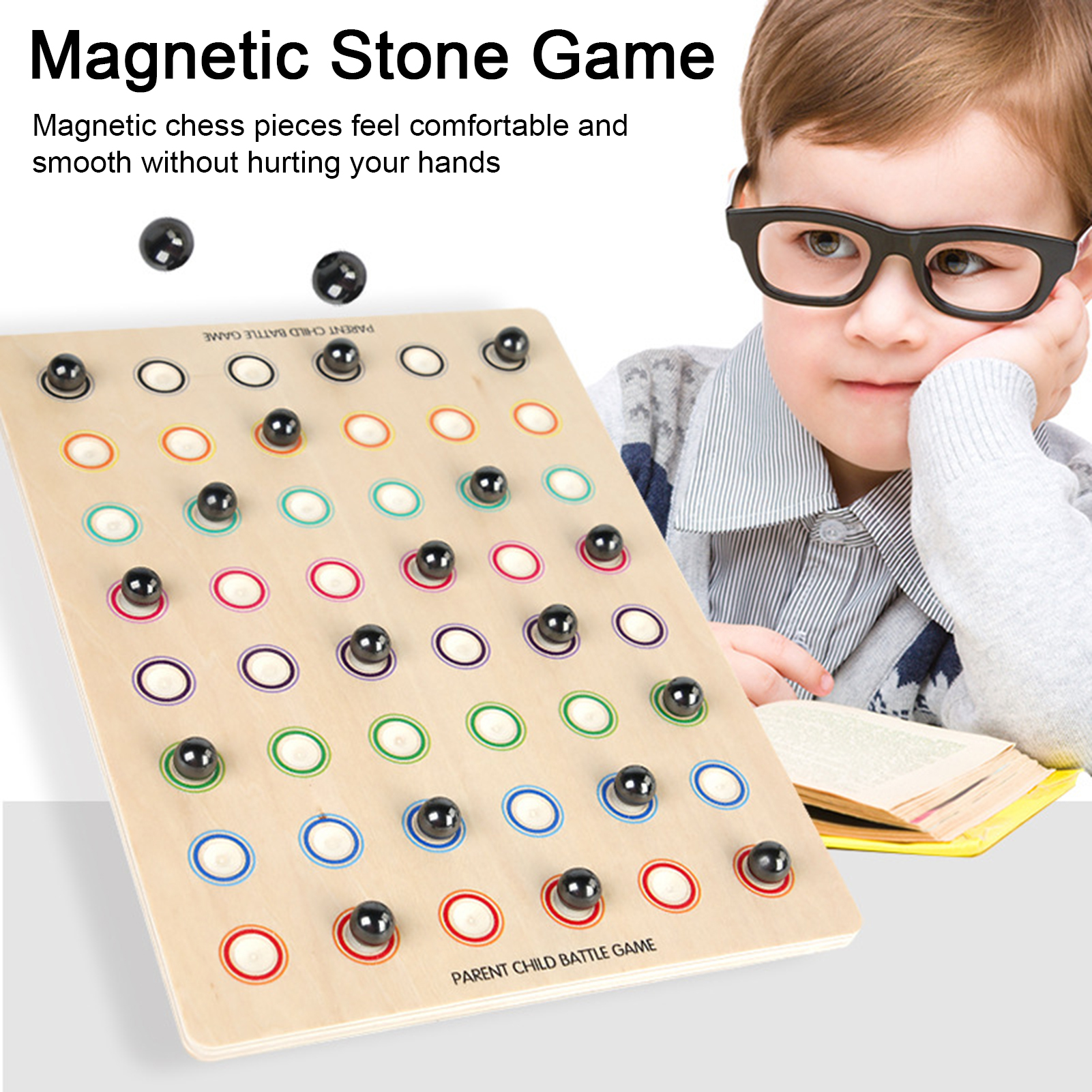 Family Board Game Wooden Base Magnetic Css Board Game Intertive 2 Player Battle Toy for Logic Training Focus Development Soutast Asian Favorite Magnetic Css Game. 