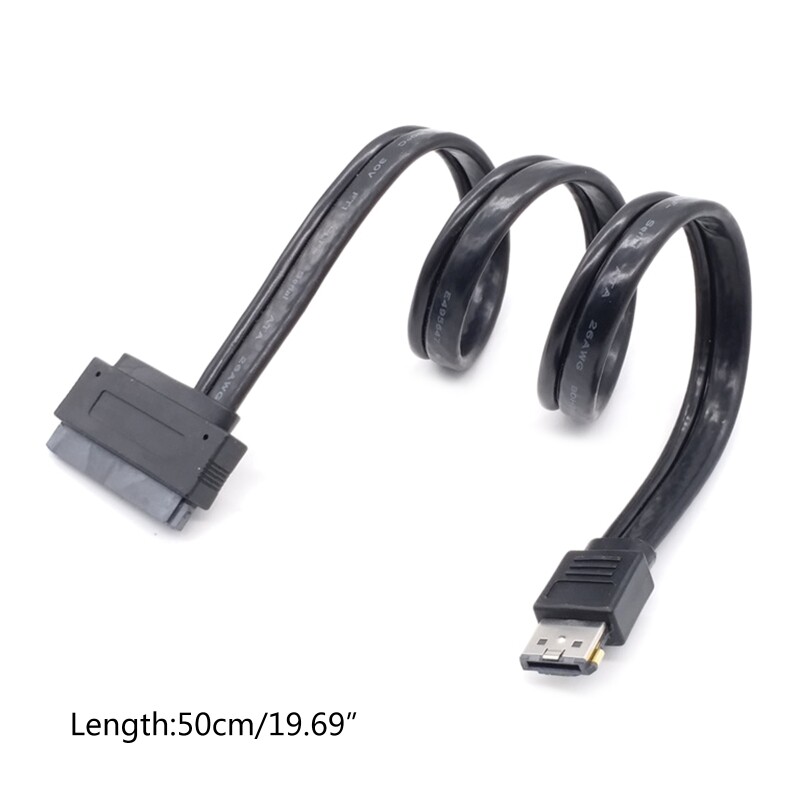 Sata 22pin to Esata Usb 2-in-1 Data Cable for 2.5inches Hard Drive Disk Converter Adapter Cable 19.7in Easy Drive Line