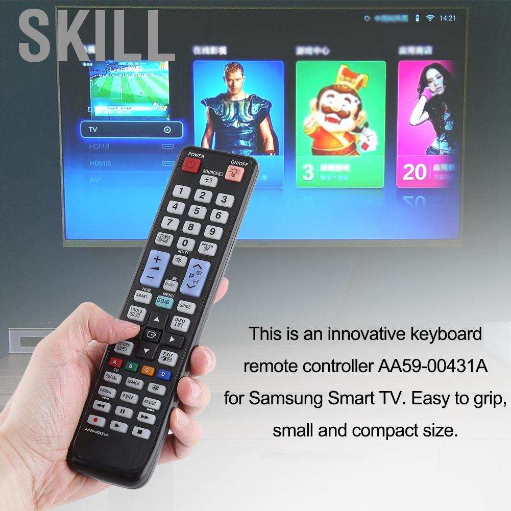 Skill Replacement Smart TV Remote Control Television Controller for Samsung AA59-00431A. 