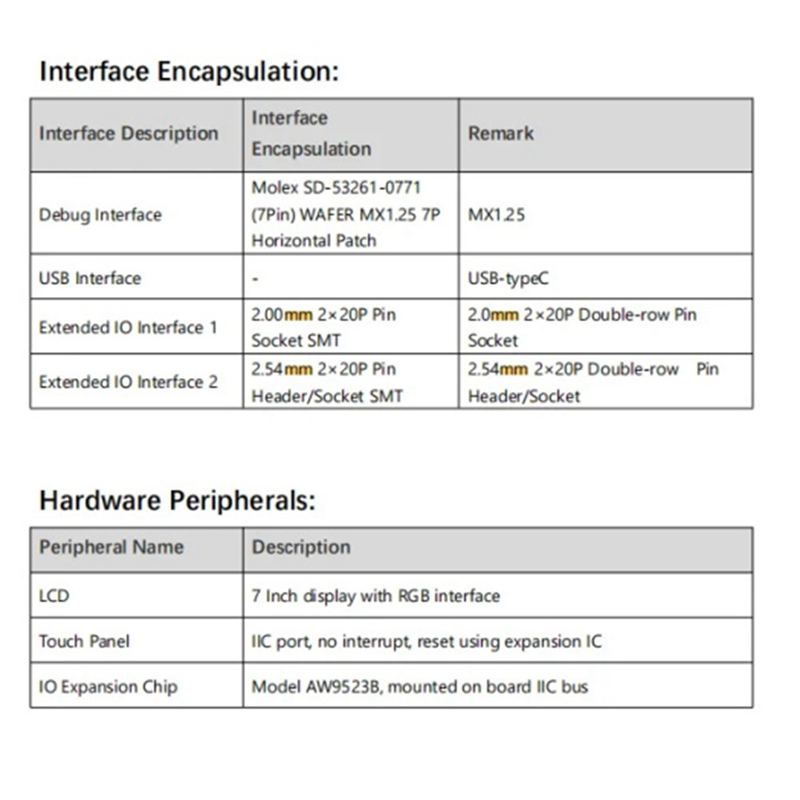 ESP32 Development Boad 7 Inch Capacitive Touch 800x480 Display ESP32-S3R8 MCU Optional RS485 Audio for Smart Home(B) Easy Install Easy to Use. 