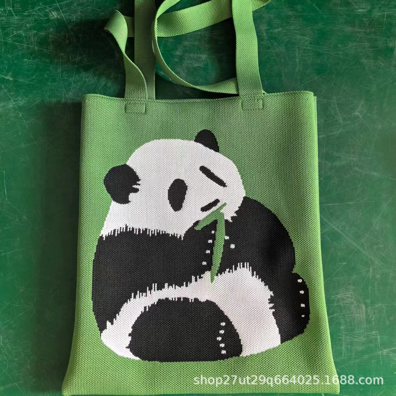 Chengdu Panda Knitted Bag Factory Big Bag, Tote Bag, Woolen Bag, New Panda Grandpa Bag, Shoulder Bag, Canvas Bag