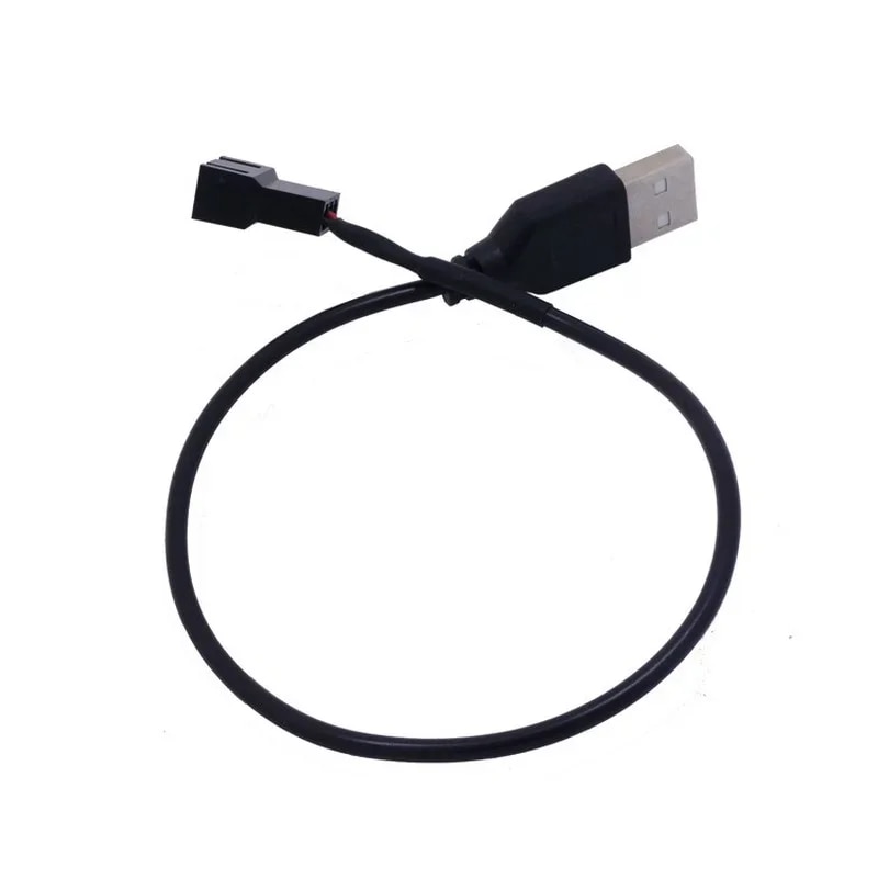 USB To 4Pin/3Pin Computer Fan Adapter Cable 5V To 12V Power Cable Connector 3pin or 4pin Fan To USB Adapter 30CM. 