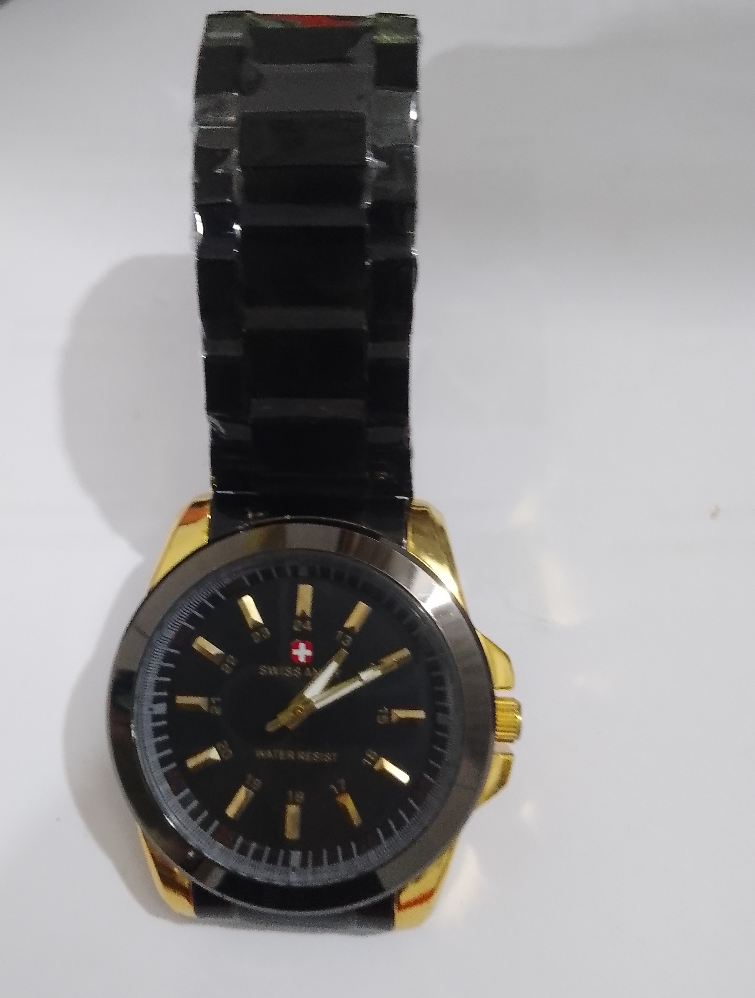 Swiss Anmy - New Collection New Stock Elegant Stainless Steel Black Strap Analog Wrist Watch For Men