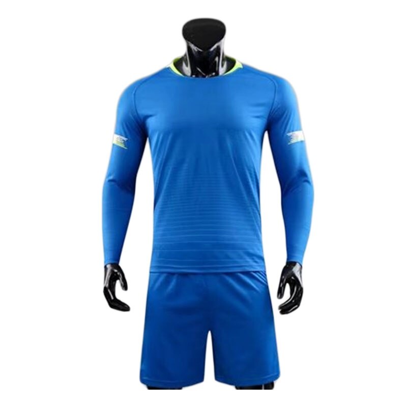 Men Custom Football Jersey Sets Blank Version New In Long Sleeve And Shorts Summer Team Club Soccer Match Training Uniforms. 