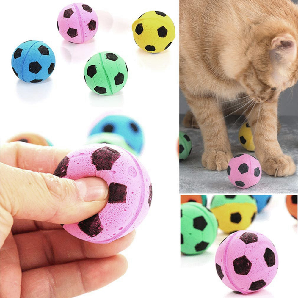 12Pcs Foam Soccer Balls Toy for Cat Soft Foam Balls for Noiseless Pet Bouncy Interactive Ball Toys. 