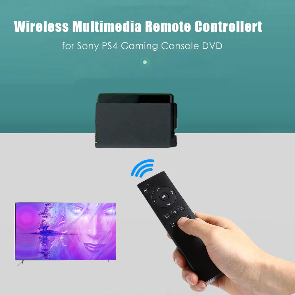 for PS4 Remote Controller Battery Powered for Sony PS4 DVD Multimedia Remote Control Games 2.4G Wireless Video Media Controller. 