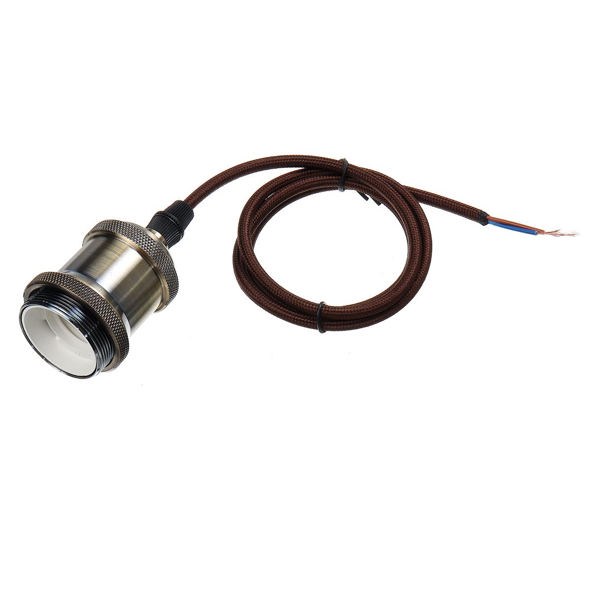 E27 Screw Ceiling Rose Pendant Light Fabric Flex Lamp Holder Fitting Lighting. 