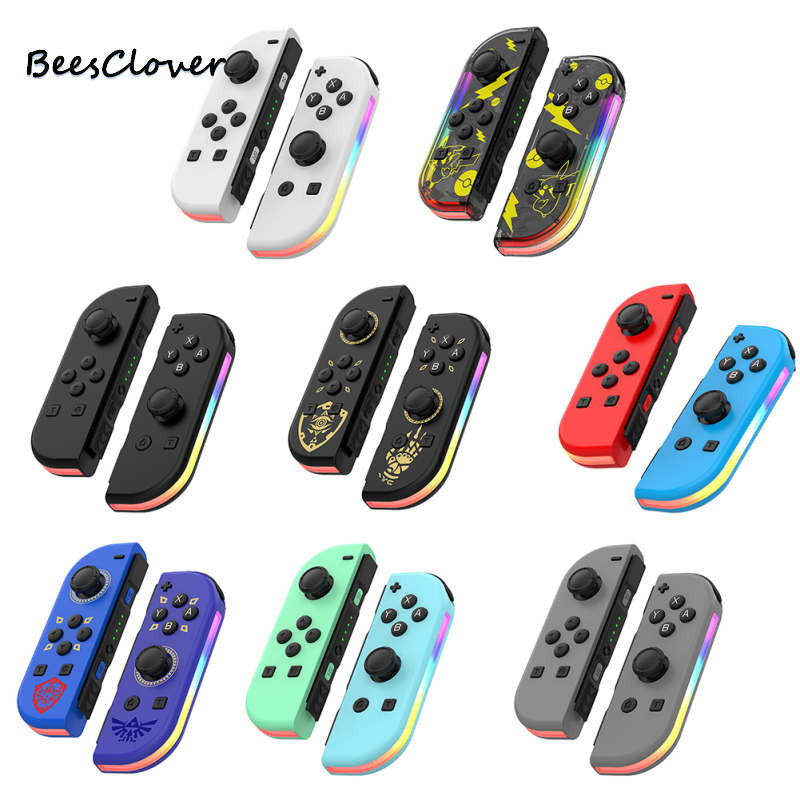 BeesClover Games Controller Wireless Color RGB Lighting Game Console Handheld Console With Dual Vibration Wake-up Compatible For Switch