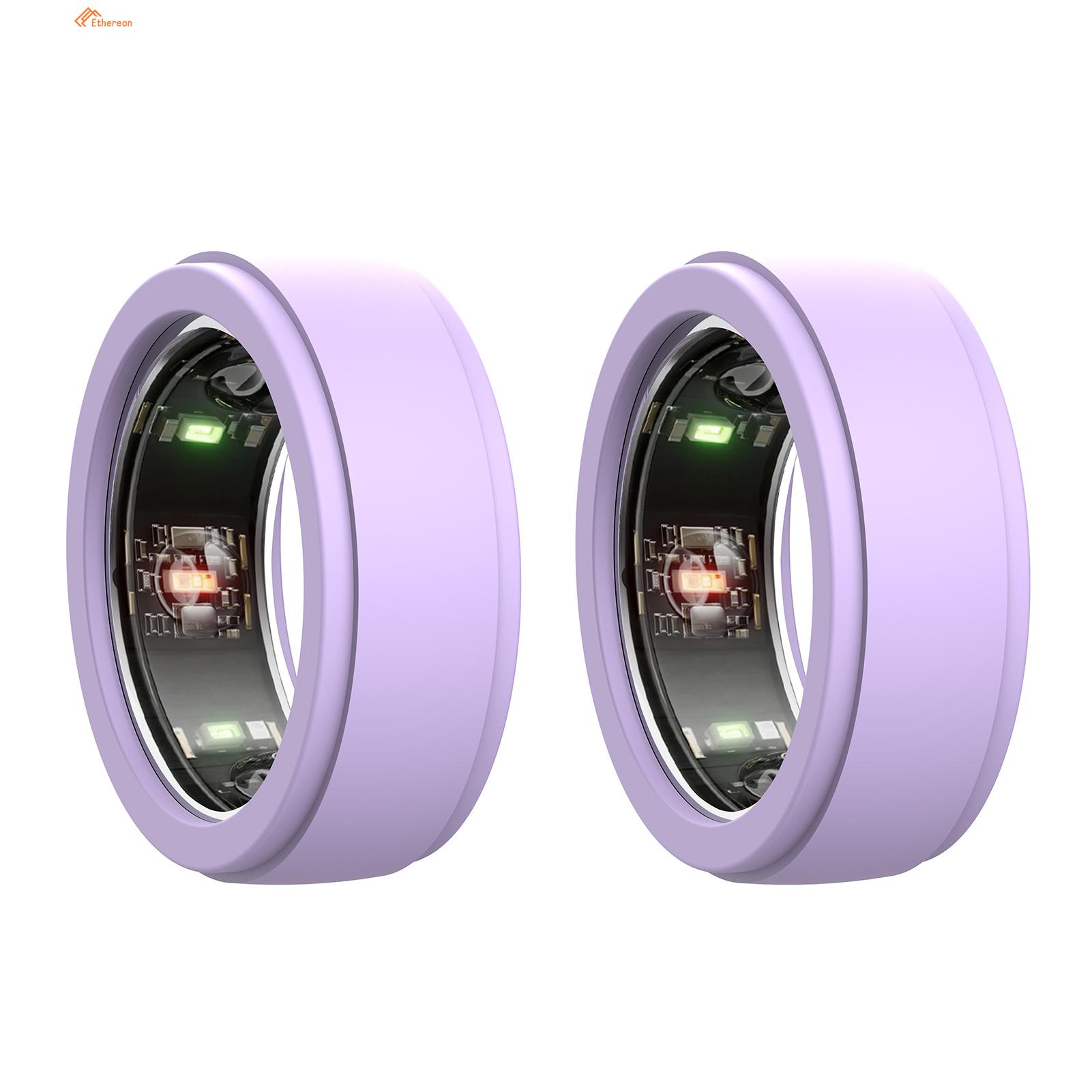 Ethereon Smart Ring Protective Case 2pcs Oura Ring Gen3 Protective Case Anti-fall Anti-slip Smart Ring Cover with Elastic Seamless Design Easy to Use for Anti-slip Silicone Case for Smart Rings. 
