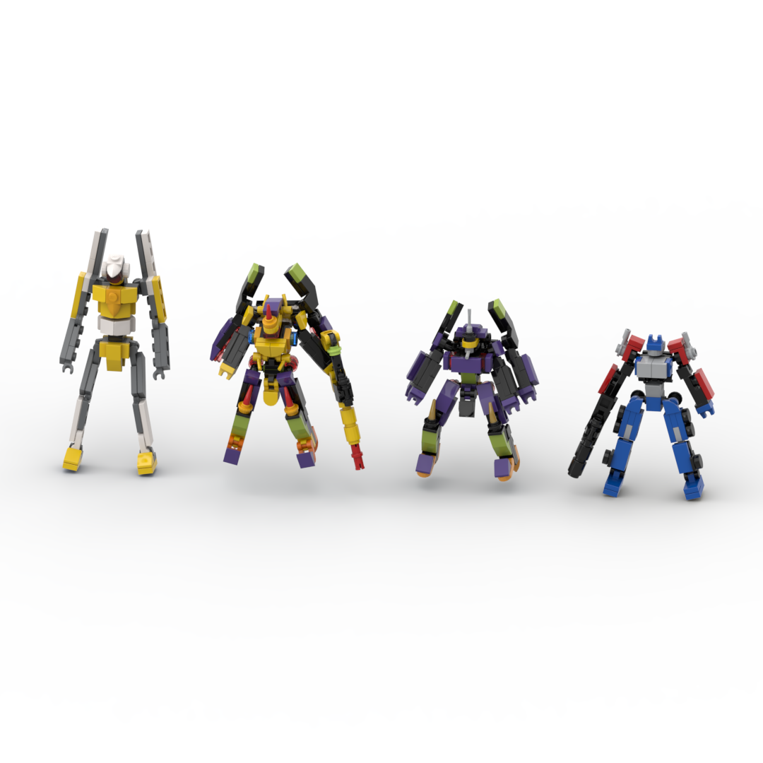 Original Design Mech Warrior Building Blocks MOC small mecha exoskeleton For Armor Robots Anime Figure Model Toys KankongAgu. 