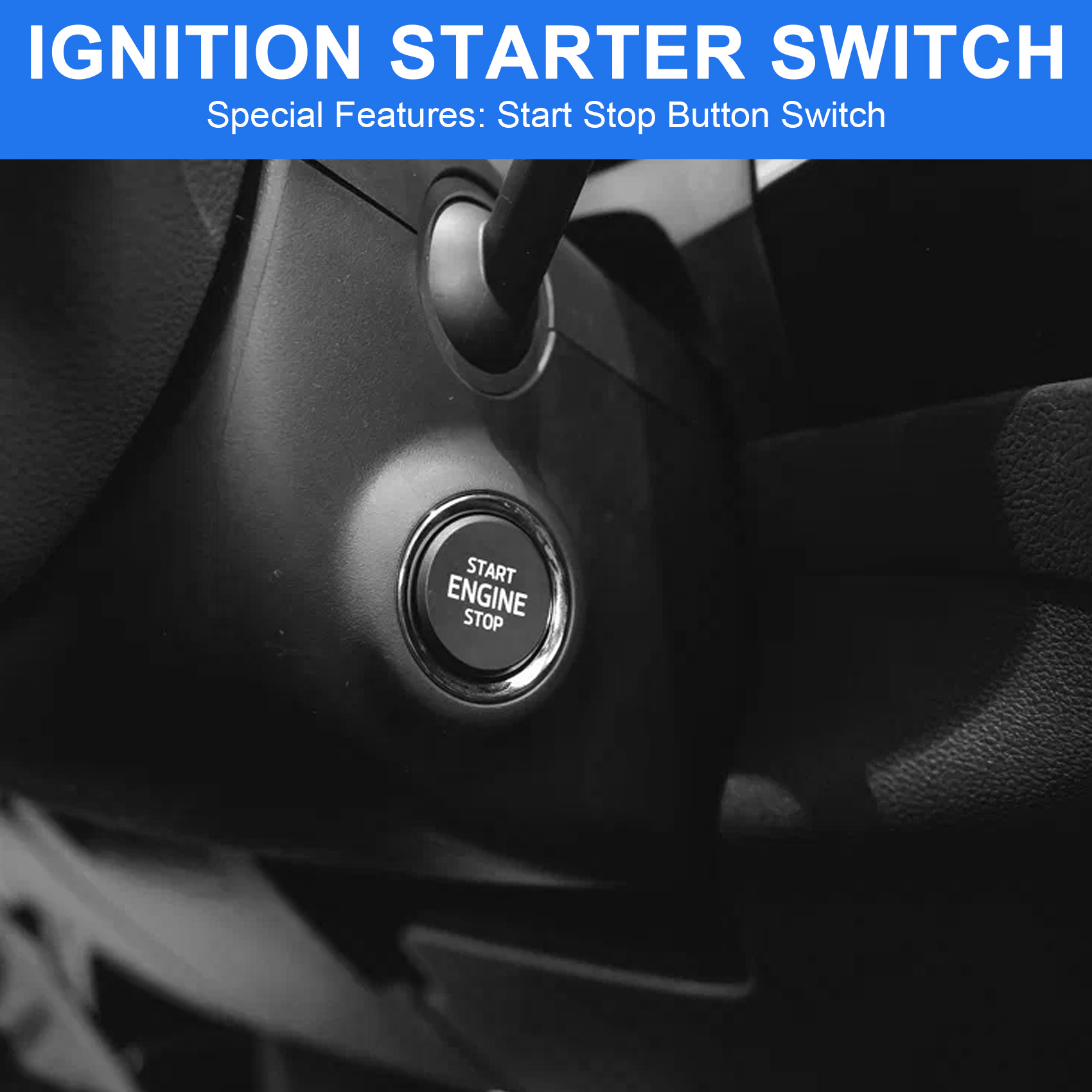 Car Engine Start Stop Button Switch One-Key Start Button for Skoda Octavia 2017-2020 5ED905217. 