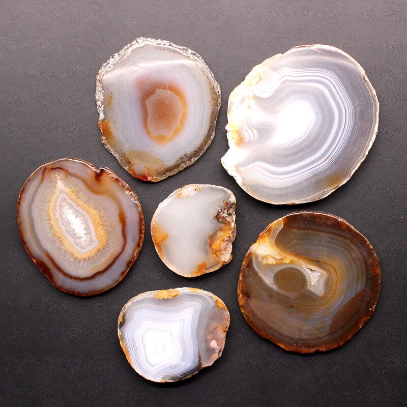 【happy one】70mm natural agate tablets mats slices coaster agate coasters wholesale. 