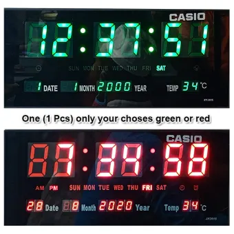 casio digital led wall clock