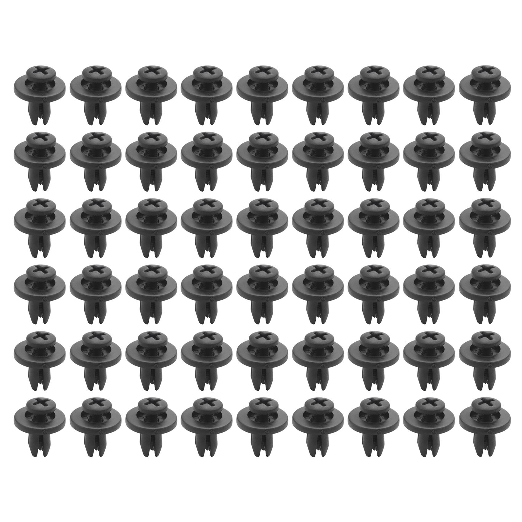 300Pcs 6mm Plastic Push Type Rivet Bumper Pin Clips