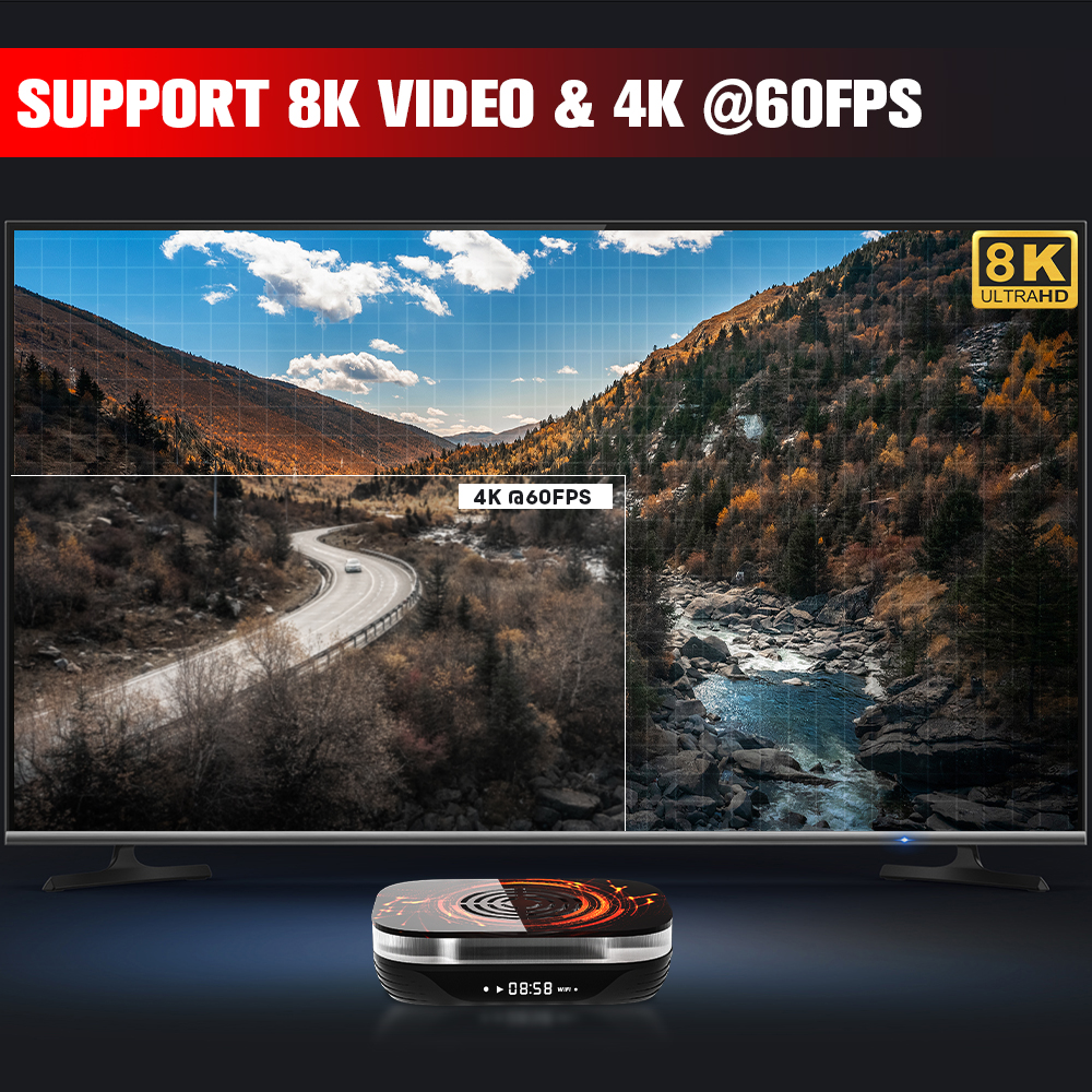 KINHANK Amlogic S905X4 Super Console X4 Plus Retro Game Console Built-in 60000 Games for NDS/Sega Saturn/DC/MAME/SS 4K HD TV Box. 