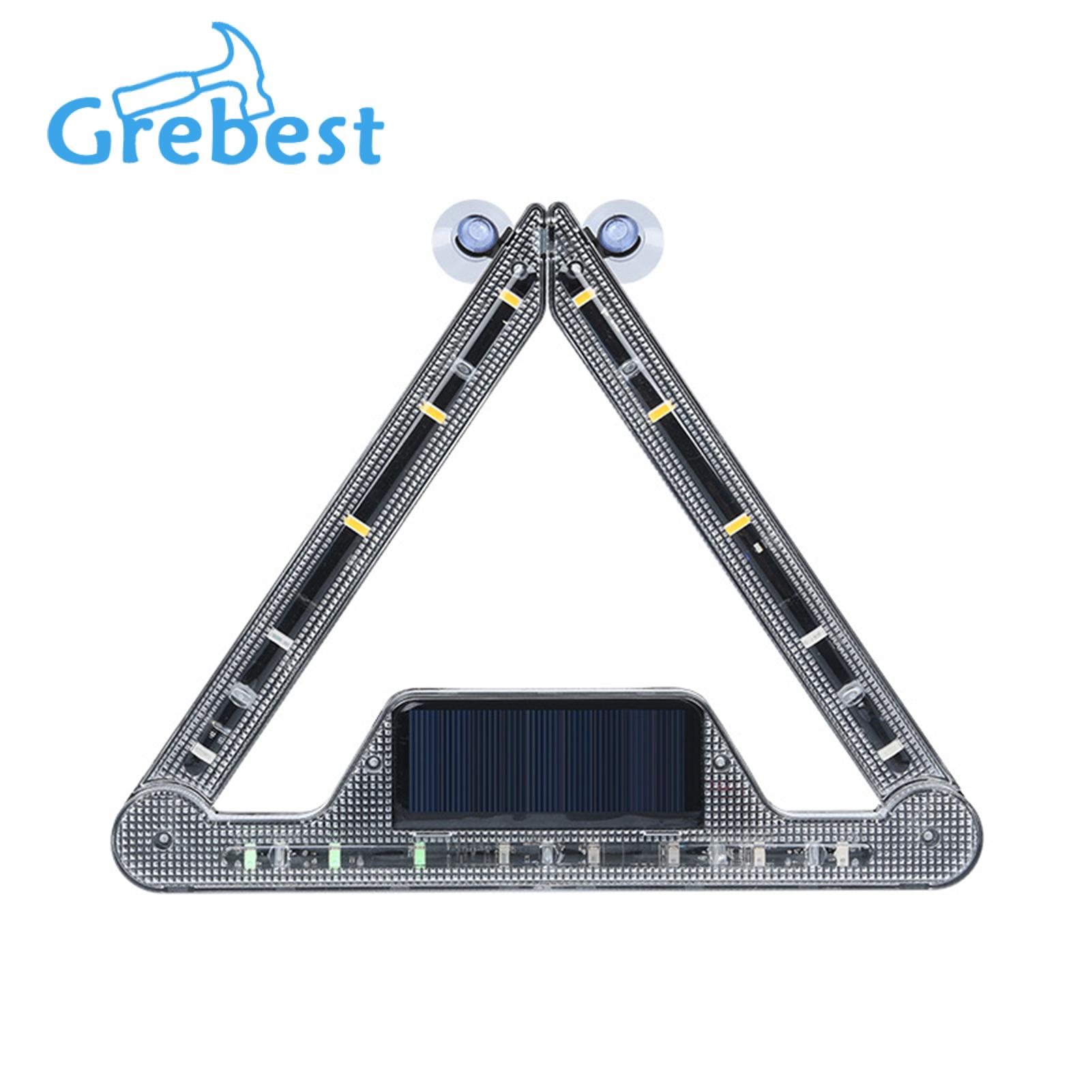 Grebest Vehicle Warning Triangle Light Foldable Parking Safety Triangle Warning Lamp. 