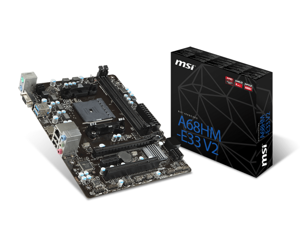 MSI A68HM-E33 V2 AMD Athlon mATX Motherboard