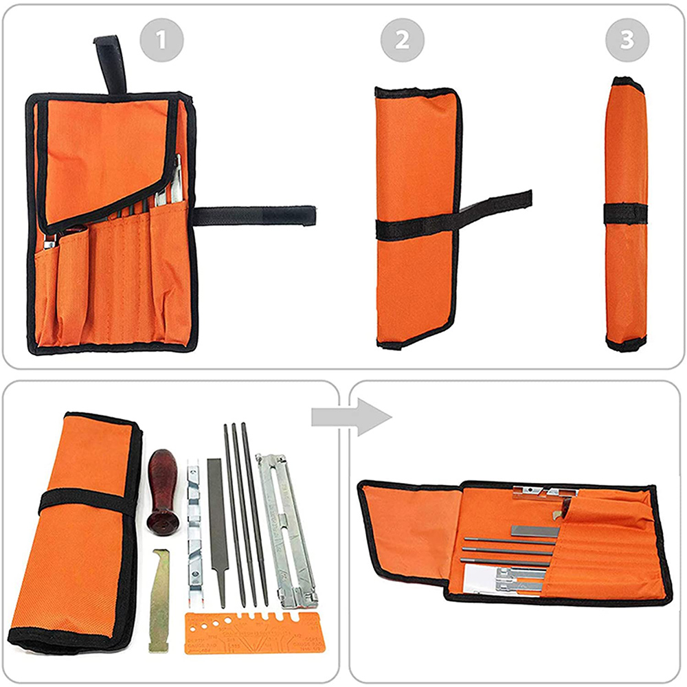 10 Piece Chain Saws Sharpening File Kit, for Sharpening Saw Chains. 
