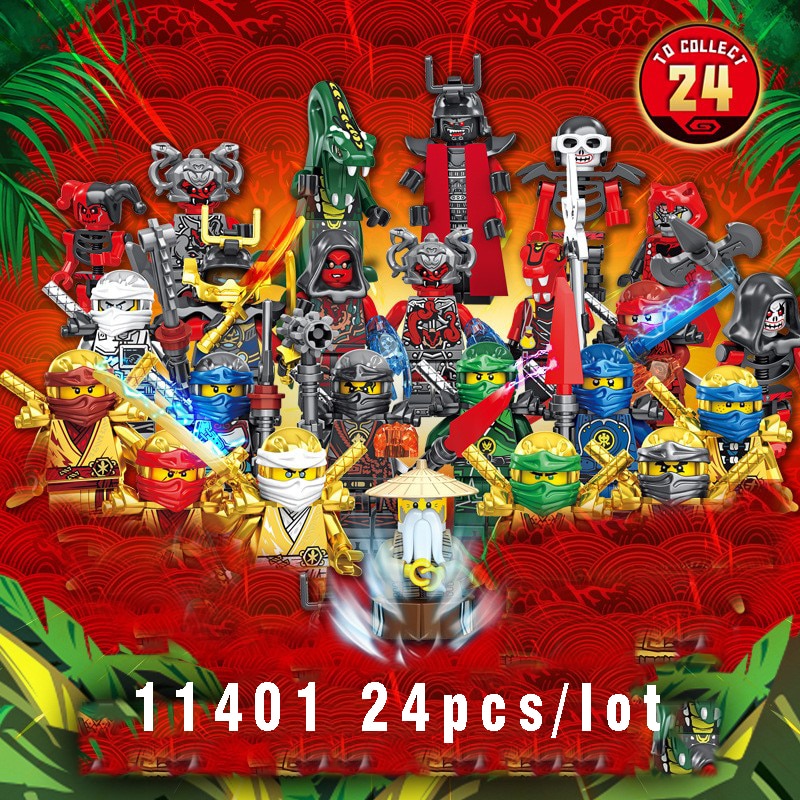 24pcs nique injago Anime Character uilding lo o ids o olls Figures uilding ids o. 