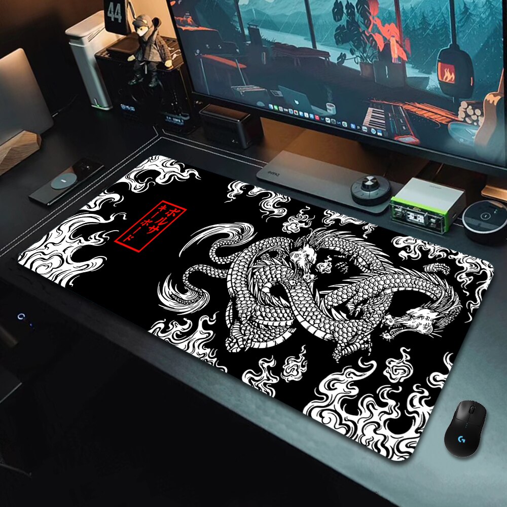 400 70L Keyboard Game Play Japanese Dragon Large Game Mouse Pad XX Home Mouse Pad On Table Speed Table Mat Anime 900x0X300 Mouse Pad