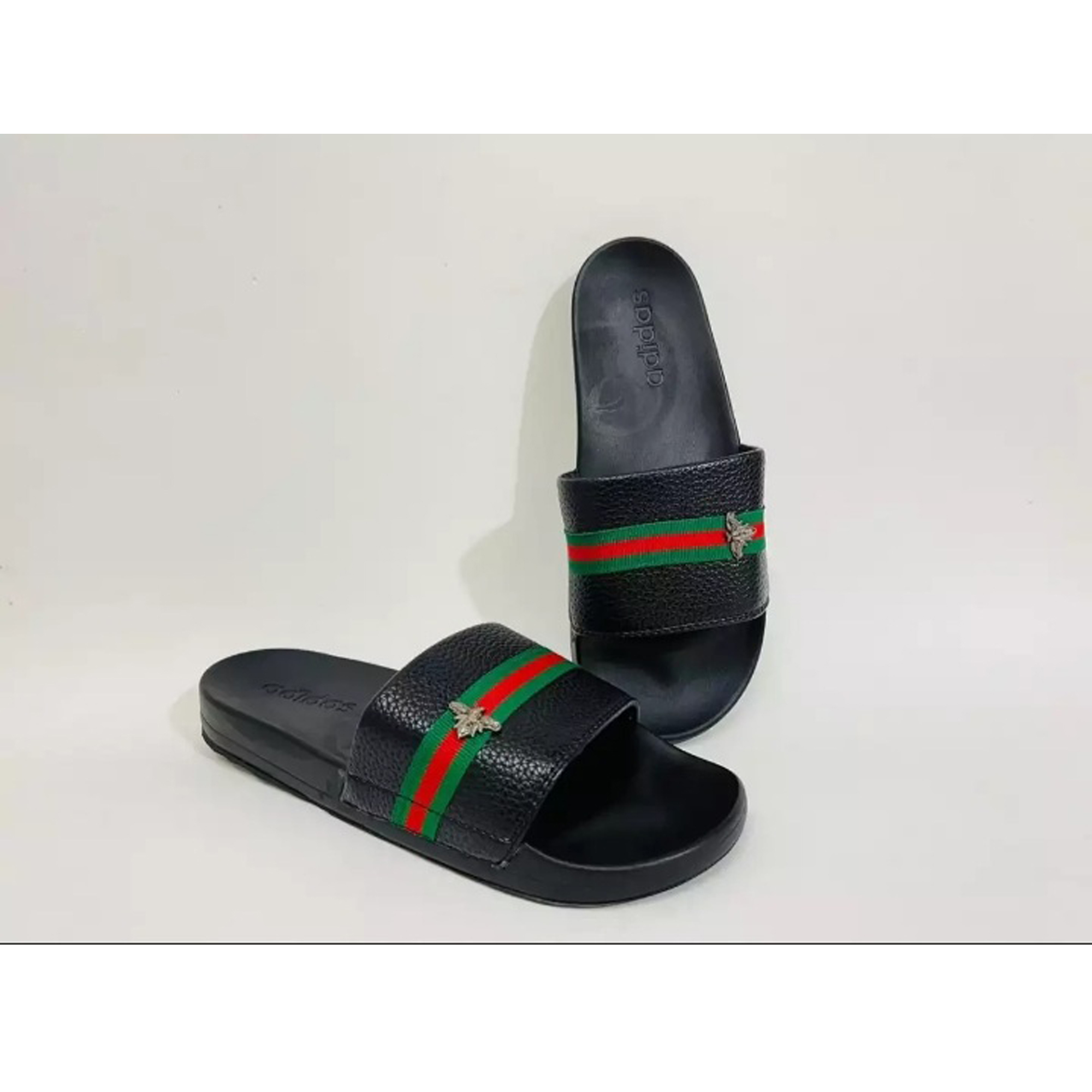 Superb Trendsetter -Upscale Living -Black and White Color BD style Slide Slipper Casual Sandal For Men M006- Inventive Choice. 