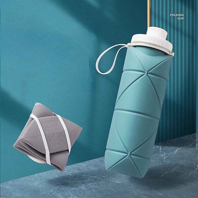 Folding Water Bottle Mini Portable Travel Silicone Water Cup Creative Outdoor Fitness Sports 600ml Water Bottle