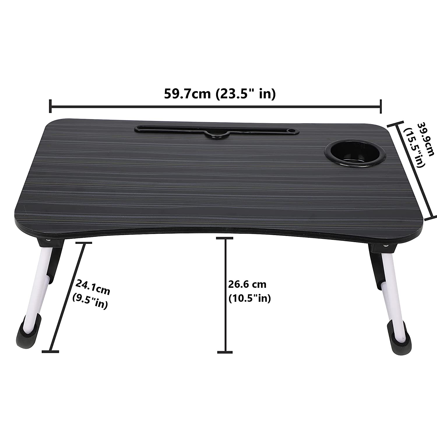 Foldable Laptop Bed Table Lap Desk Stand, Serving Tray Dining Table with Slot, Notebook Stand Holder, Bed Tray Laptop Desk for Eating Breakfast, Working, Watching Movie on Bed/Couch/Sofa/Floor. 