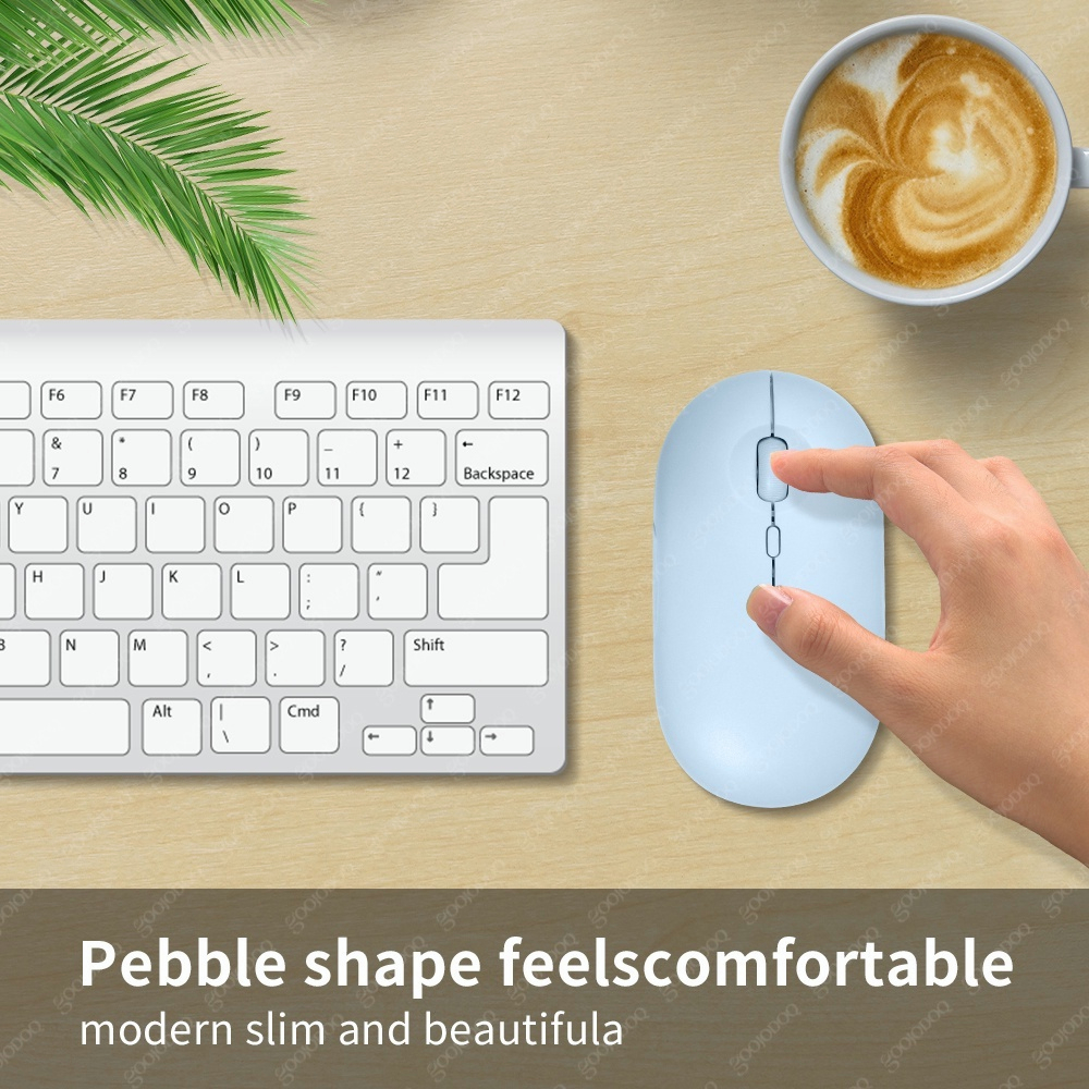 GOOJODOQ Mouse Wireless for laptop Bluetooth Rechargeable Silent Mouse for Tablet Phone Android. 