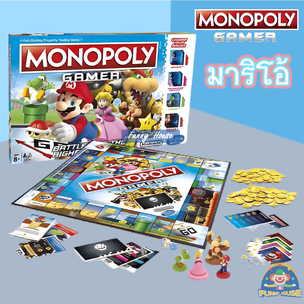 Billionaire Game MONOPOLY Games Include Mario Pony Horse Board. 