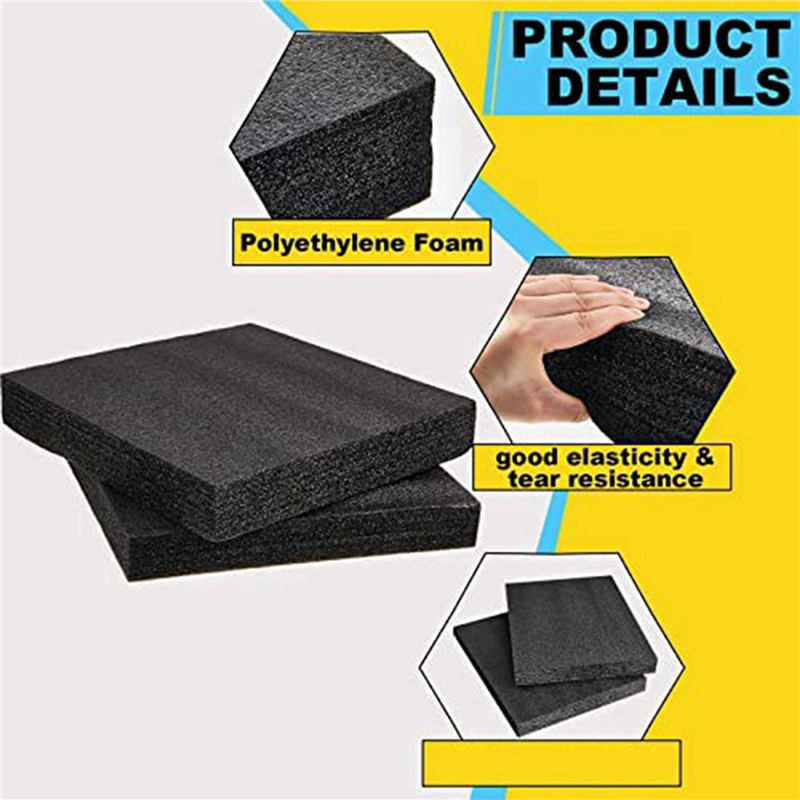 6X Polyethylene Foam 16X12X2Inch Polyethylene Foam Sheet Thick Padding Foam Inserts for Crafts Polyethylene Foam Pad. 