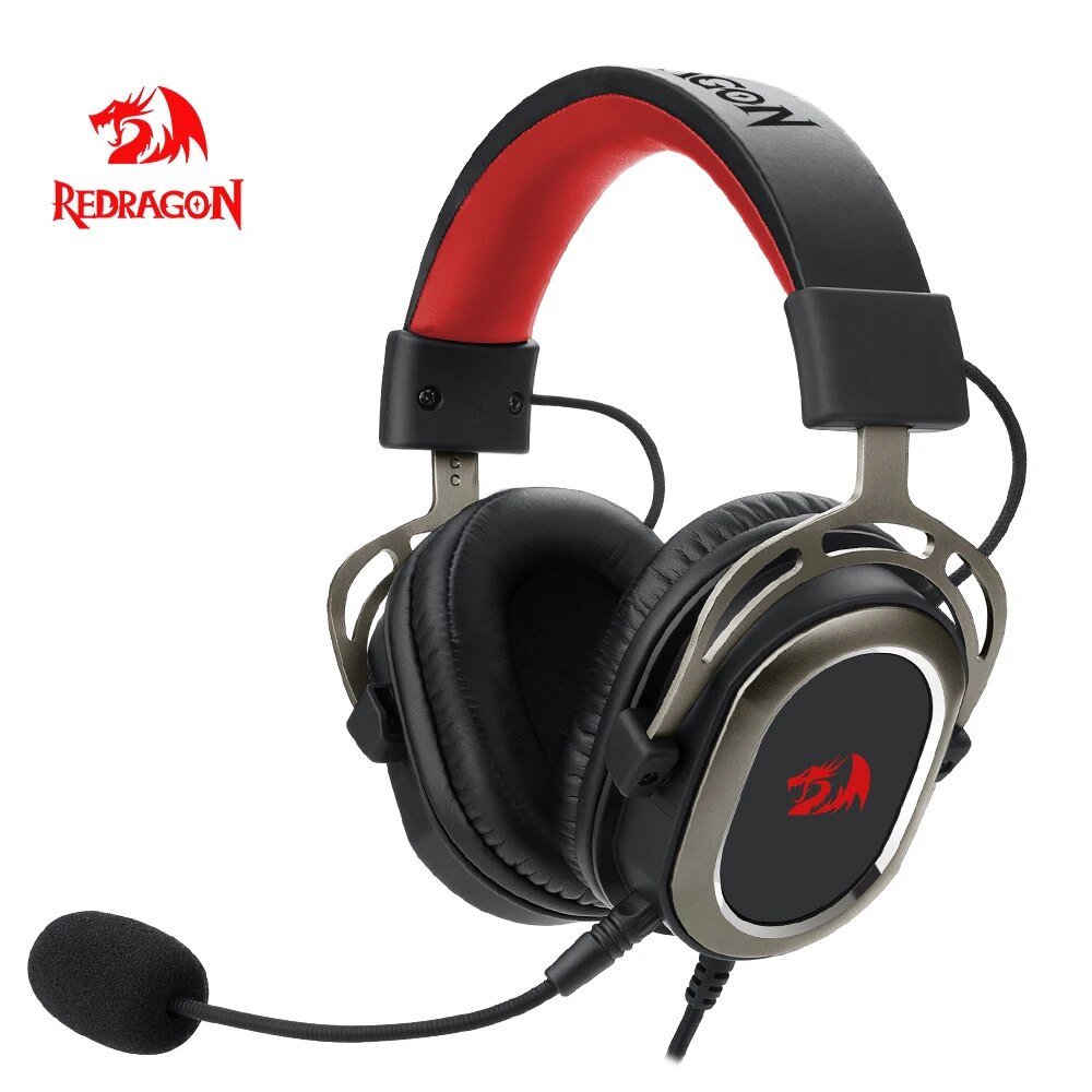 REDRAGON H710 Pro Helios gaming Headphone Microphone Noise cancelling,7.1 USB Surround Computer headset Earphones EQ Controller
