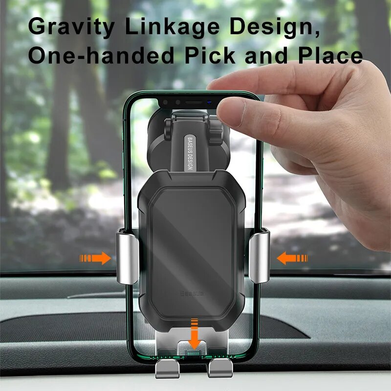 Baseus Gravity Car Phone Holder Adjustable Auto Support With Suction Base for iPhone Xiaomi Mobilephone Car Phone Mount Stand. 