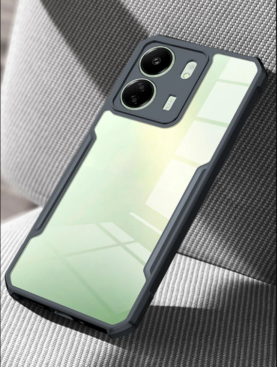 For Xiaomi Redmi 13C Case Transparent Back Cover Luxury Shockproof Bumper Protective Shell Thin Plain Clear Phone Cases Mobile Phone Back Cover Poco C65/Redmi 13c