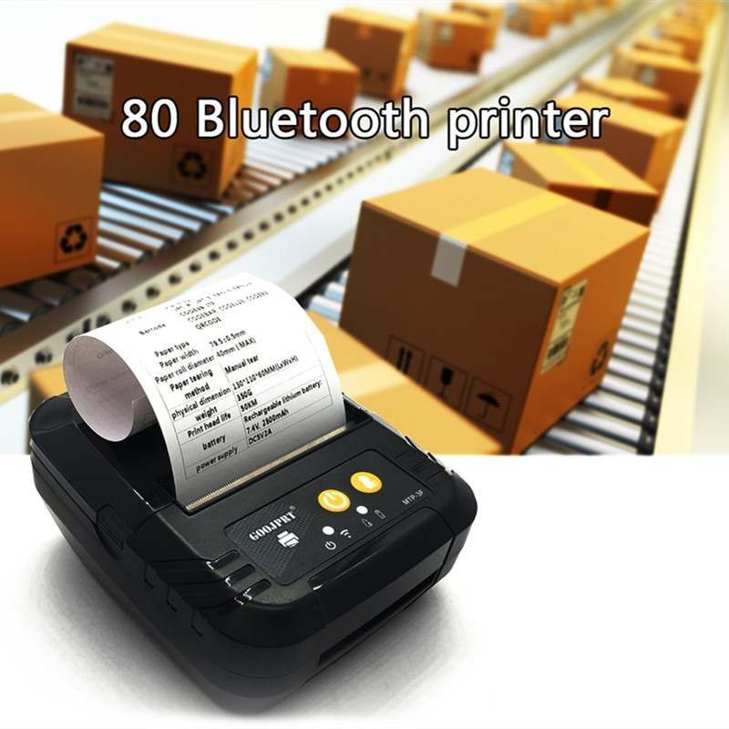 Jingpu New Product MTP-3F Portable Blue-tooth Thermal Printing Meituan Delivery Smart Trade Smart Rec-ord Printer. 