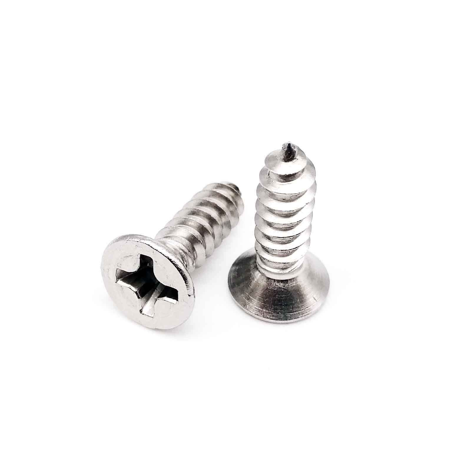 M1 M1.2 M1.4 M1.7 M2 M2.6 M3 M3.5 M4 M5 M6 Mini 304 stainless steel Cross Phillips Flat Countersunk Head Self-tapping Wood Screw-10mm. 