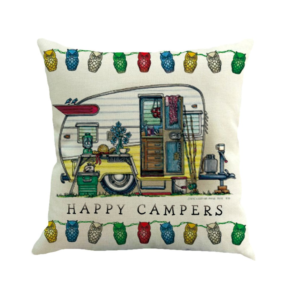 Camping car linen linen Pillow Cover Pillow Covercase office sofa