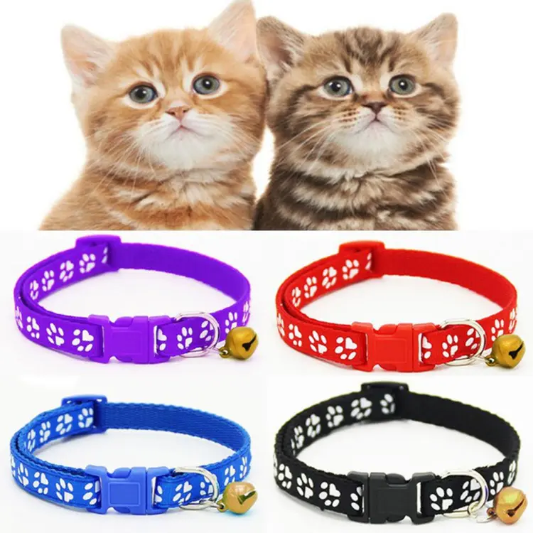 Cat Collar with Bell Luminous Cats Collars Necklace Safety Glow Neck Ring  Reflective Cat Accessories