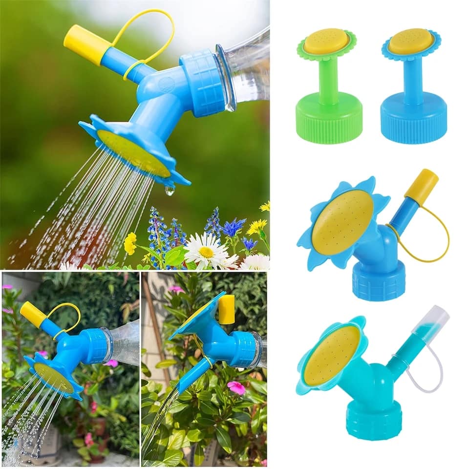 New sprinkler has a double-head design, which has multiple watering methods; and it is designed in the shape of a sunflower, which can add a fun to your gardening life.. 
