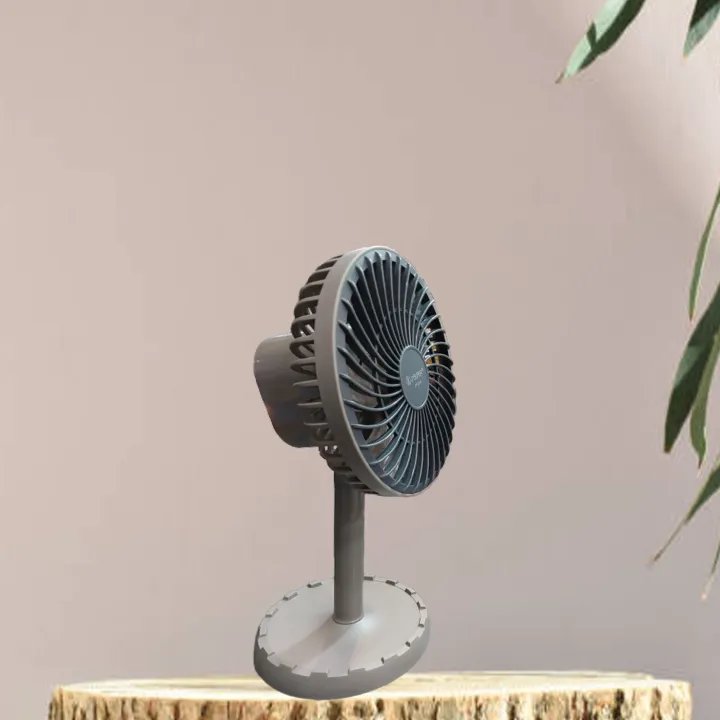 JYSUPER JY-2218 Portable Mini Desk Fan Professional Rechargeable Strong Wind Left to Right Oscillating Angle 45 Degrees AC DC. 