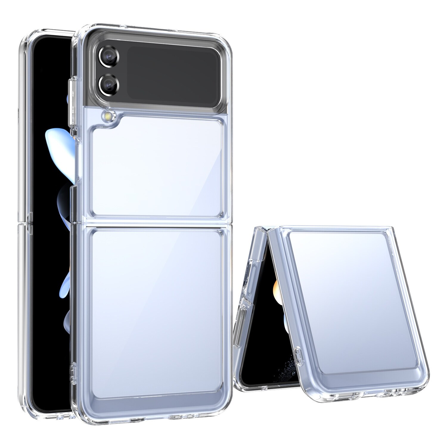 xprmy for Samsung Galaxy Z Flip3 5G Case Shockproof Candy Silicone Soft TPU Back PC Protective Phone Cover