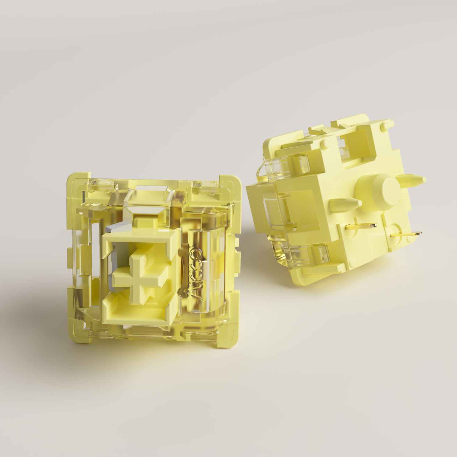 Akko V3 Pro Cream Yellow Switches 5 Pin 50gf Dustproof Stem Linear Switch Compatible with MX Mechanical Keyboard (45 pcs). 