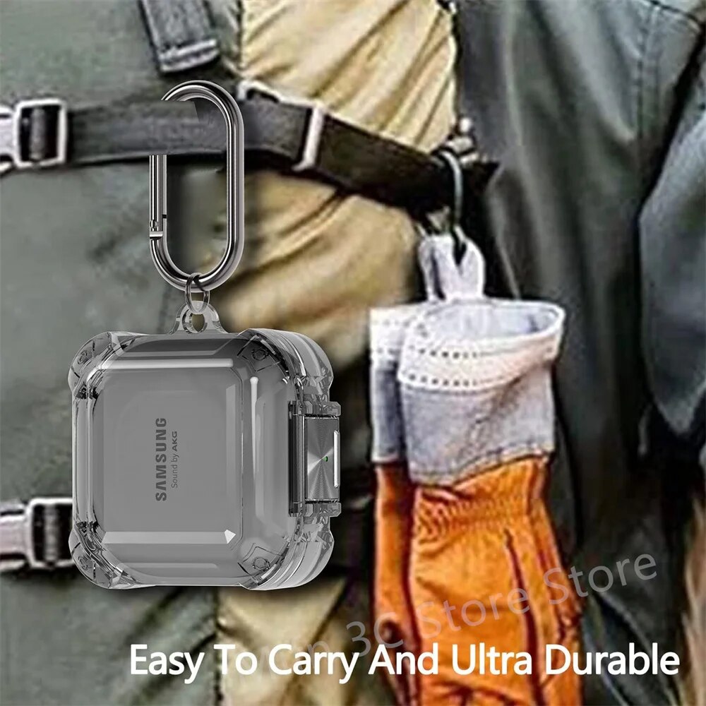 Waterproof phone case For Samsung Galaxy Buds Live 2 Pro Luxury [With Secure Lock] Protector Cover for Samsung Buds 2 Pro Clear. 