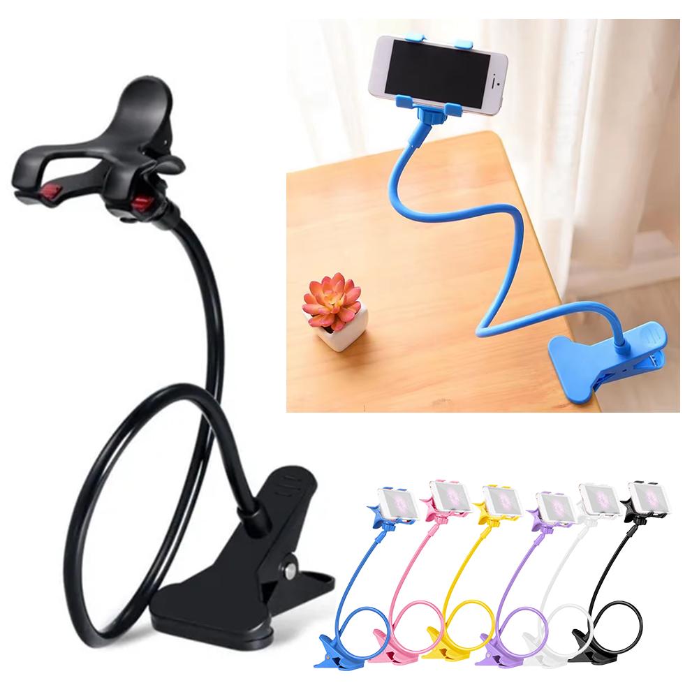 Universal Lazy Bracket Mobile Phone Holder Gooseneck Stand Stents Flexible Bed Desk Table Clip Bracket For Smartphone Holde C5G3