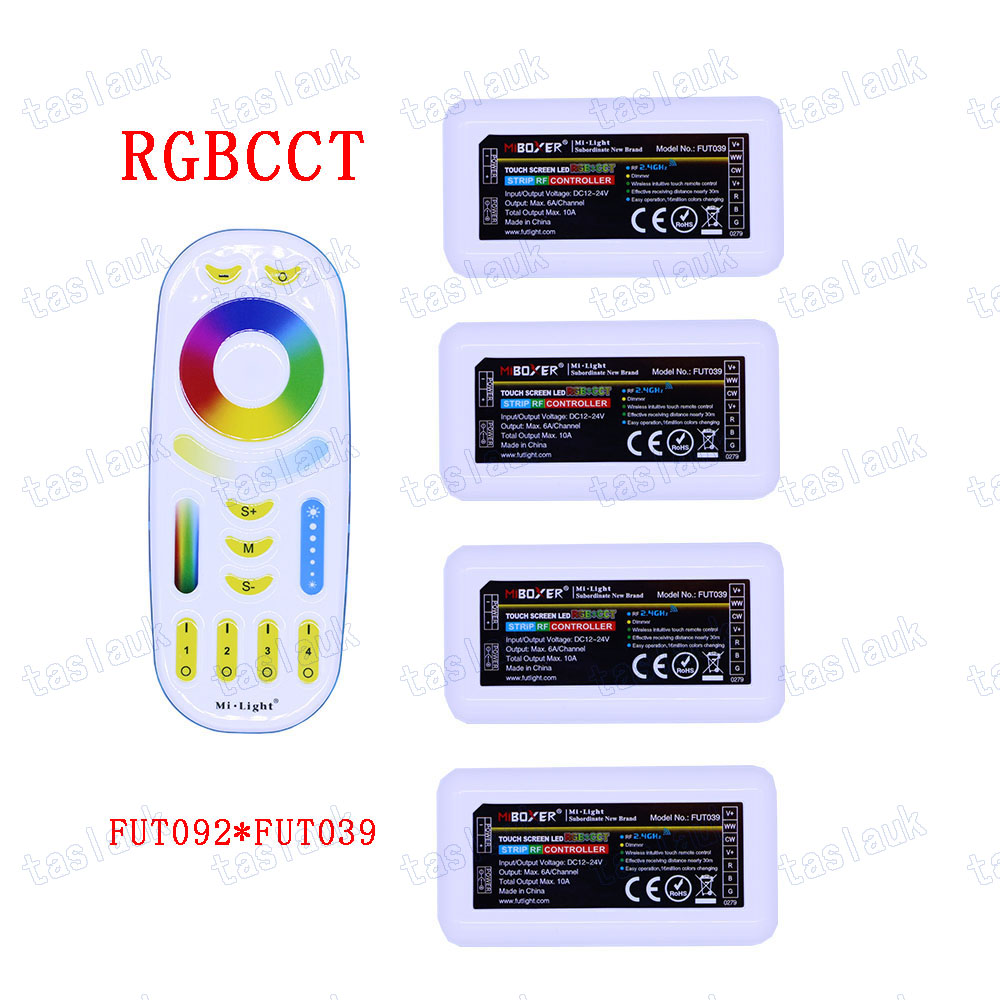 CCT RGB RGBW RGBCCT Single color Mi Light box LED Color temperature adjust controller 4 zone 2.4G RF Wifi Remote Control Smart. 